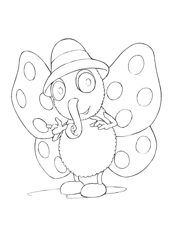 coloriage droles de petites betes simeon le papillon